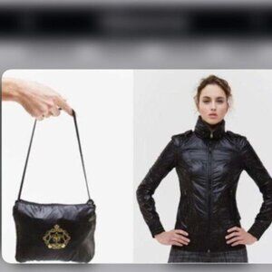 Mackage PERLA Packable Rain Jacket Hoodie Trench Zip Pocket Bag Lightweight Coat